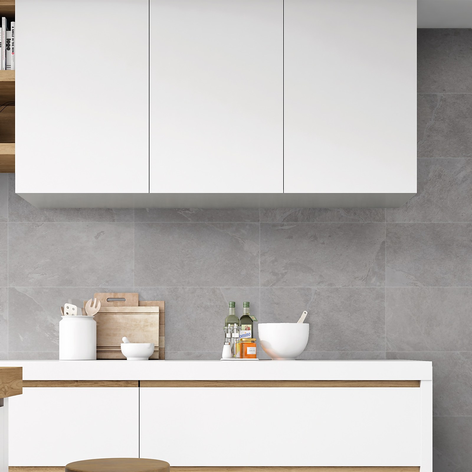 Marquis Espacio Grey Porcelain Tile - 320 x 625mm Price Comparisons | Compare The Build