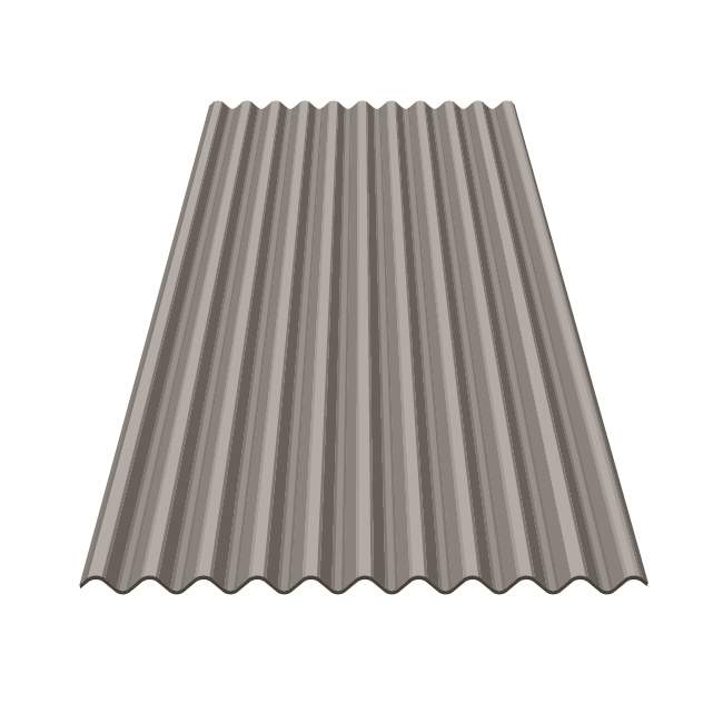 Eternit Profile 3&#39;&#39; Fibre Cement Roof Sheet Natural Grey - 2450mm MAP32450 | Compare The Build