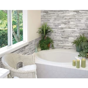 Wickes Quarzo Grey Splitface Porcelain Mosaic Wall & Floor Tile - 394 x 160mm (Pack of 15) Price Comparisons | Compare The Build