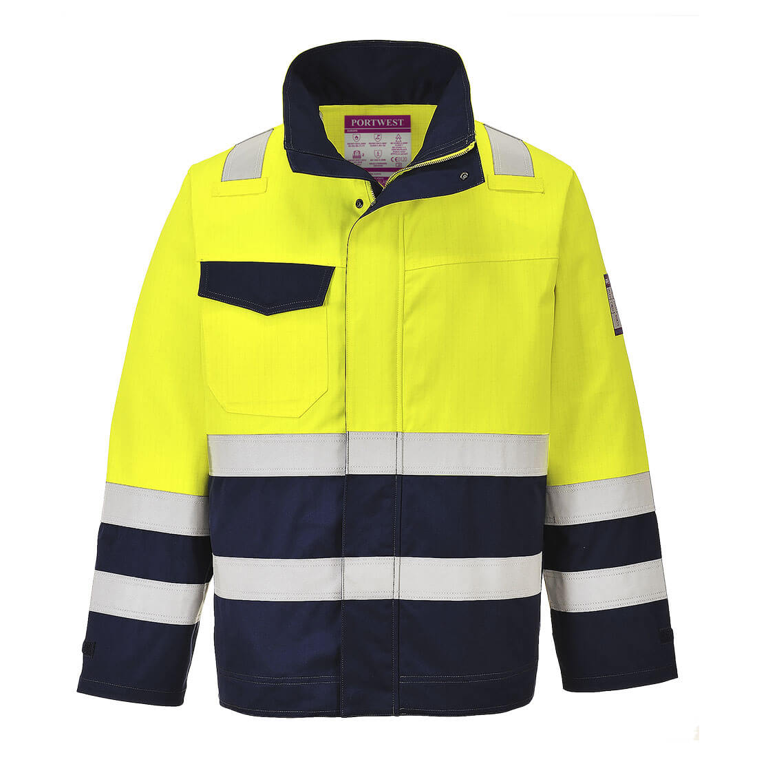 Modaflame Flame Resistant Hi Vis Jacket Yellow / Navy XL Price Comparisons | Compare The Build