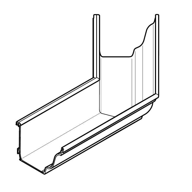 Alumasc Aqualine Moulded 135dg External Angle in Metallic Silver - 140mm x 100mm Silver Metallic Matte Aluminium EMG14/EA13A/PPC/9006M Price Comparisons | Compare The Build