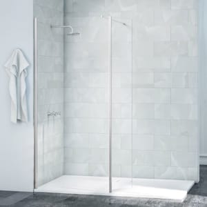 Nexa By Merlyn 8mm Chrome Frameless Swivel Wet Room Shower Panel Only - 2015 x 300mm Price Comparisons | Compare The Build