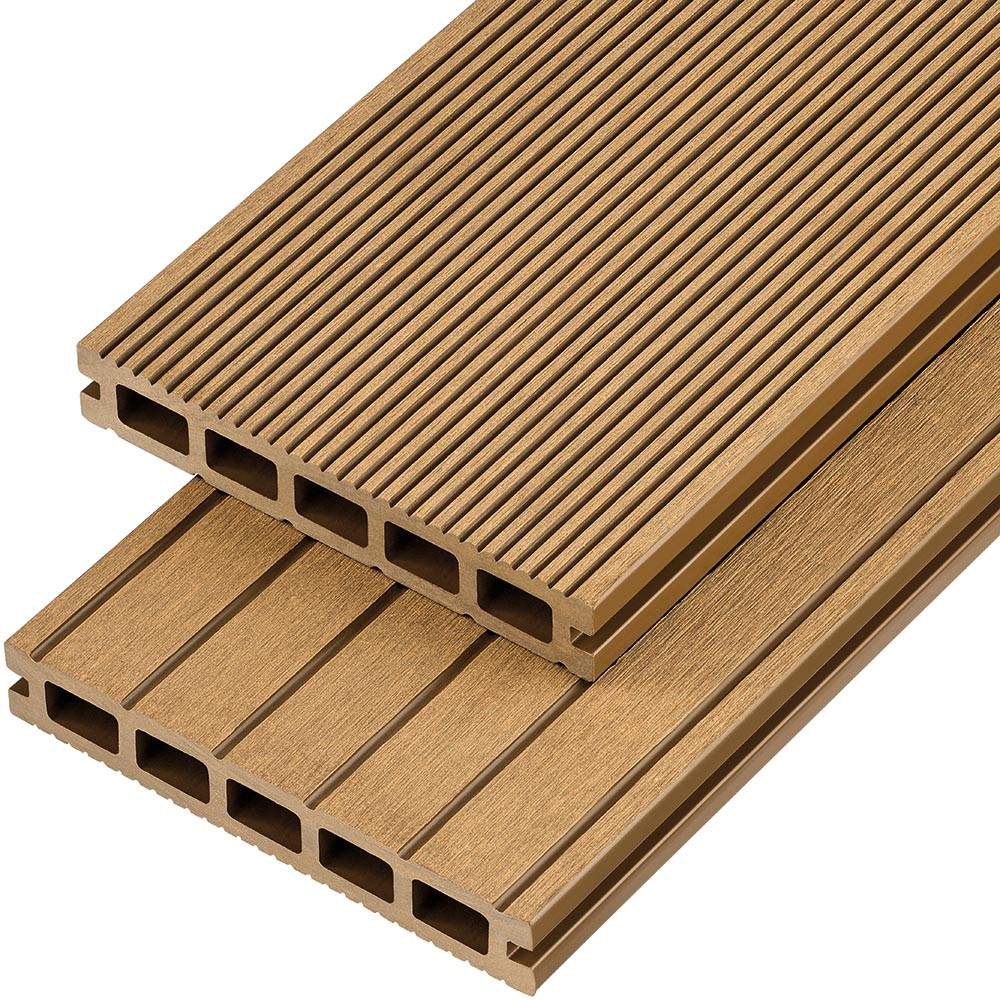 Cladco Hollow Composite Decking Board 4m - Teak WPCHT40 Price Comparisons | Compare The Build