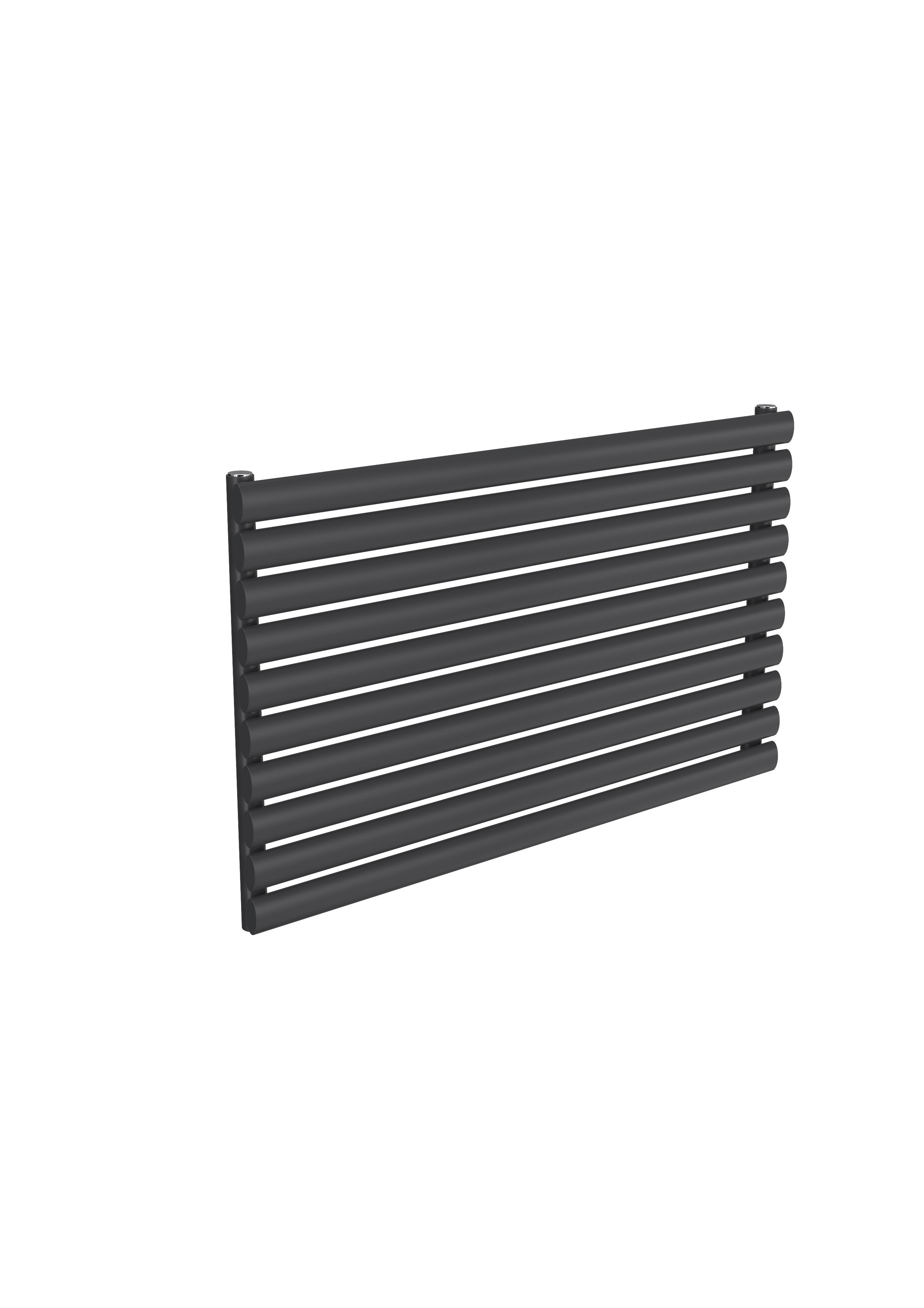 Reina Nevah Horizontal Designer Radiator, Anthracite, 590mm x 1000mm | Compare The Build