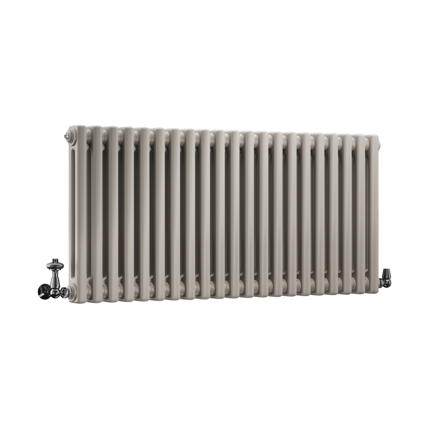 DQ Modus 2 Column Horizontal Radiator, Stone Grey, 500mm x 1404mm | Compare The Build