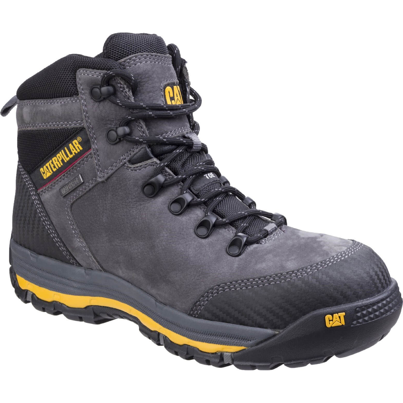 Caterpillar Mens Munising Waterproof Safety Boots Dark Shadow Size 6 | Compare The Build