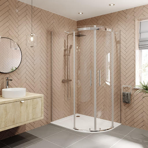 Diamond Frameless Offset Quadrant Shower Enclosure 1200 x 900mm (Right Hand) - 8mm | Compare The Build