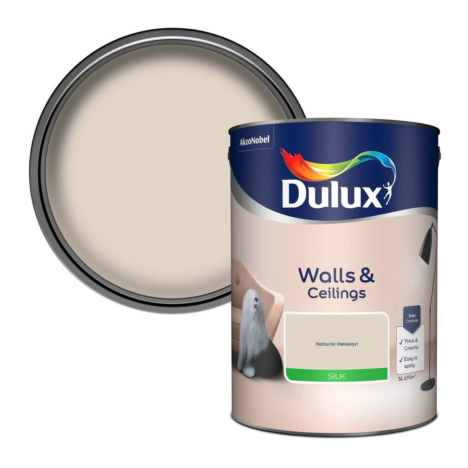 Dulux Natural Hessian - Silk Emulsion Paint - 5L Price Comparisons | Compare The Build
