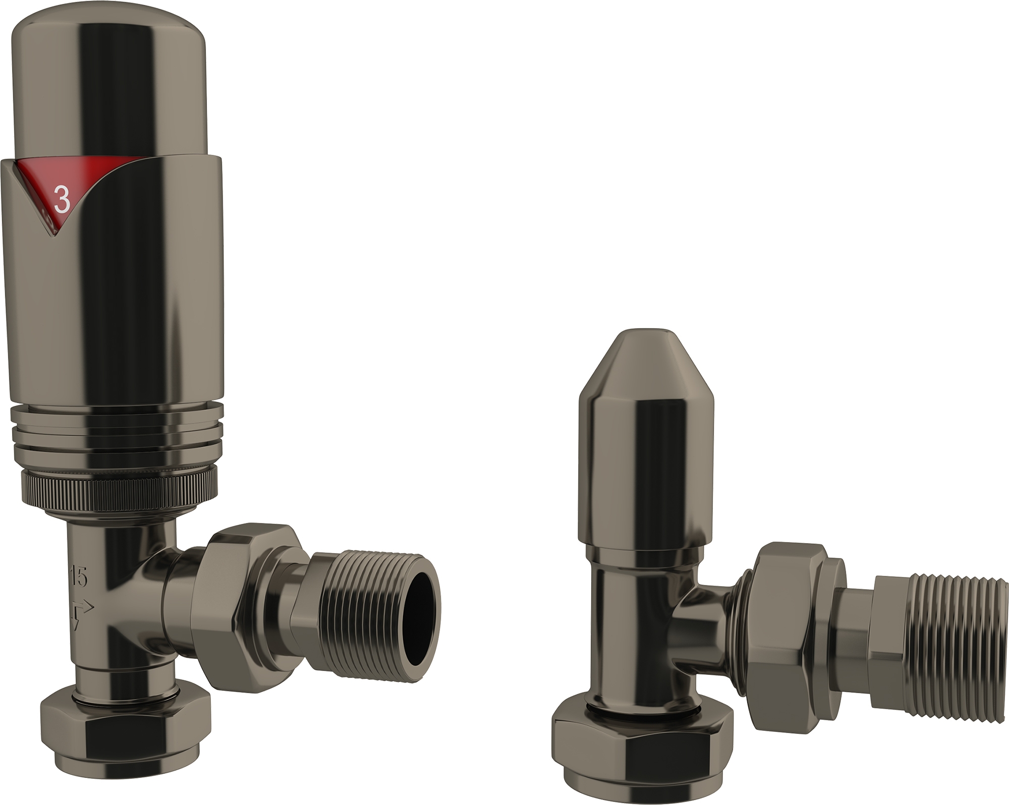 Trade Direct Thermostatic Valves, Minimal, Black Nickel Angled Price Comparisons | Compare The Build