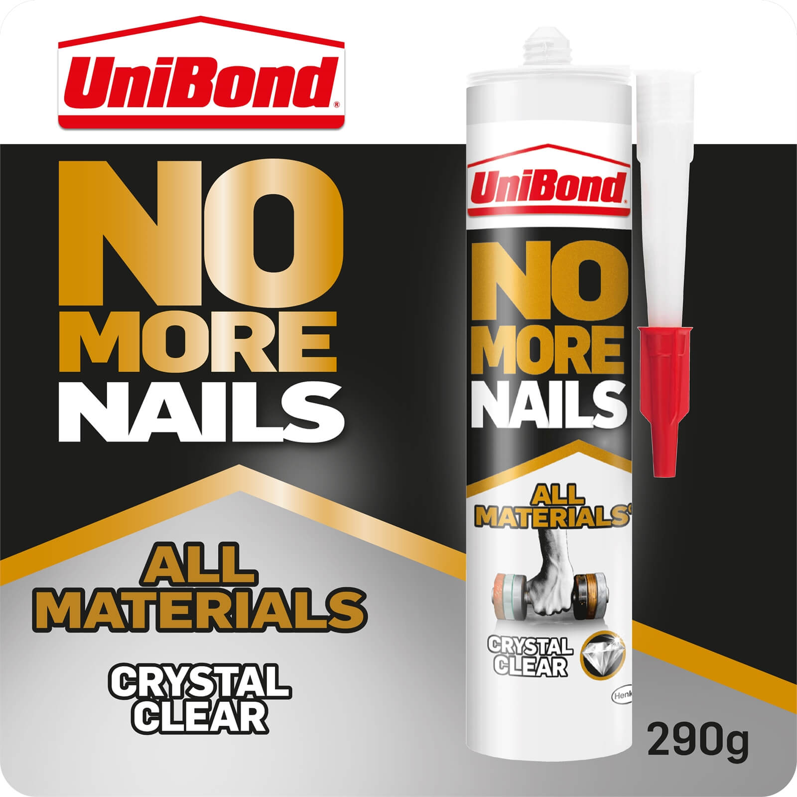 UniBond No More Nails All Materials Crystal Clear - 290g Cartridge Price Comparisons | Compare The Build