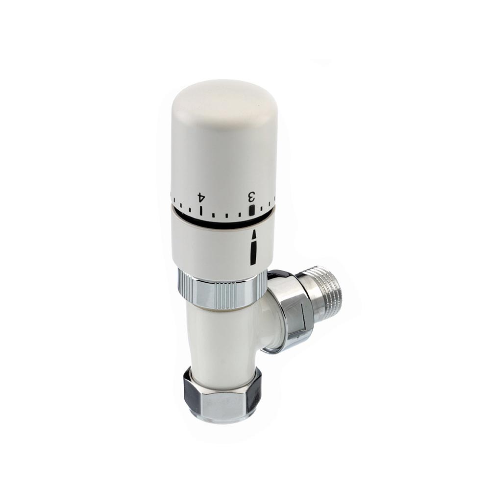 Nordic Thermostatic Valves, Modern I, White Angled Price Comparisons | Compare The Build