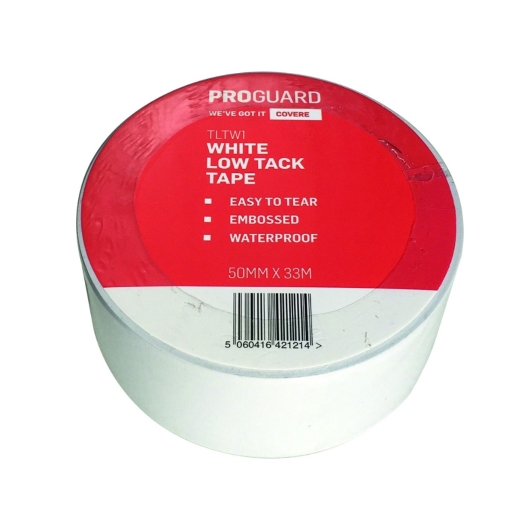 Proguard White Easy Tear Low Tack PVC Tape 50mm x 33m Price Comparisons | Compare The Build