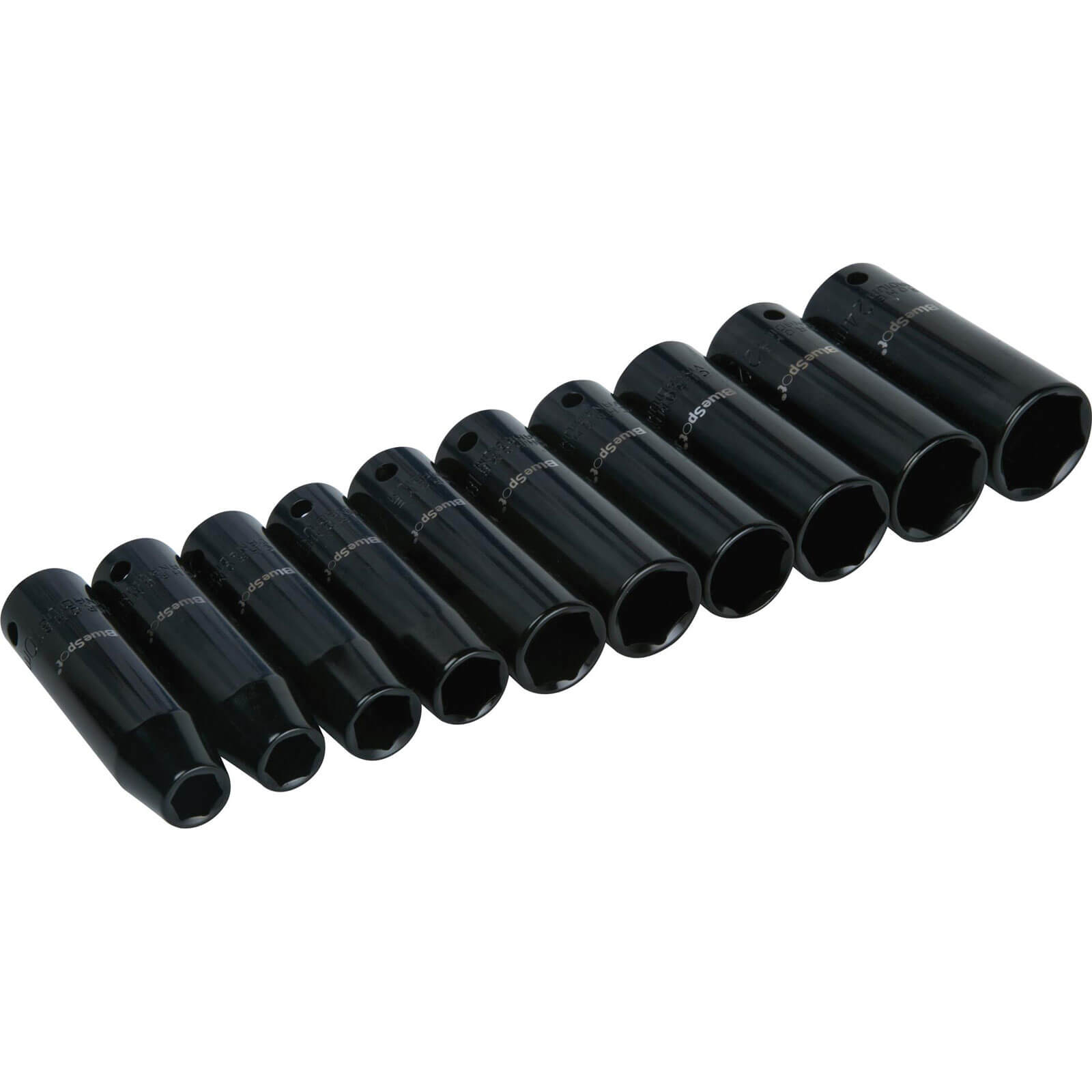 BlueSpot 10 Piece 1/2" Drive Deep Impact Socket Set Metric 1/2" | Compare The Build