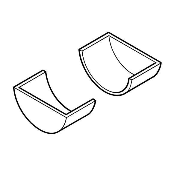 Cast Aluminium Guttering Half Round Int Stop End 100mm - Anthracite Anthracite Grey Alumasc HR1/12/PPC/7016 Price Comparisons | Compare The Build