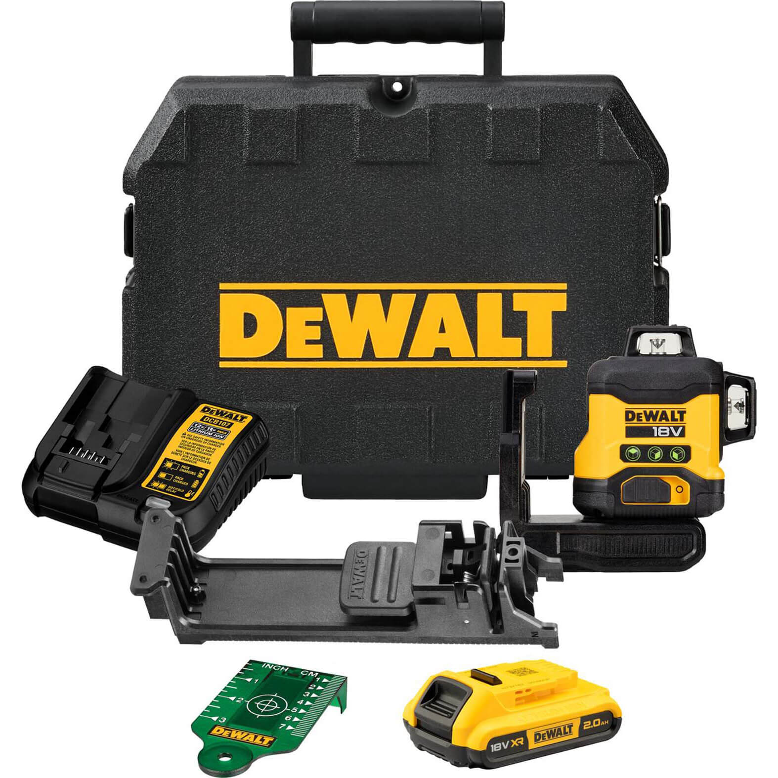 DeWalt DCLE34031 18v Self Levelling Cross Line GREEN Laser Level 1 x 2ah Li-ion Charger Case Price Comparisons | Compare The Build