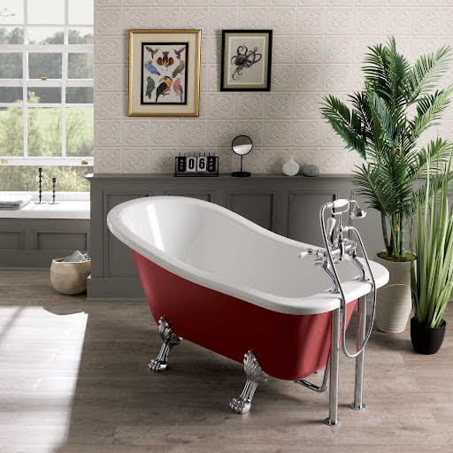 BC Designs Fordham Slipper Freestanding Bath - Painted Incarnadine 1500 x 730mm Price Comparisons | Compare The Build