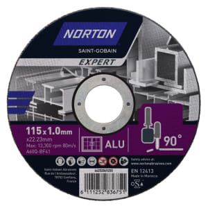 Norton Expert Aluminium Cutting Disc - 115 x 1 x 22.23mm Price Comparisons | Compare The Build