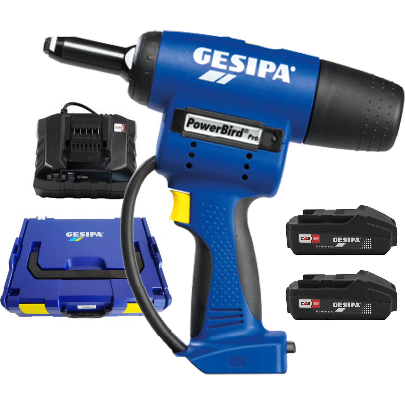 Gesipa PowerBird Pro Gold Edition Cordless Riveter 2 x 2ah Li-ion Charger Case Price Comparisons | Compare The Build