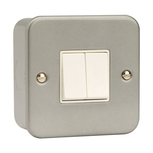 Click Essentials 10 AX 2 Gang 2 Way Plate Switch CL012 Price Comparisons | Compare The Build