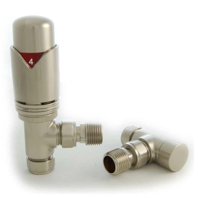 West Thermostatic Valves, Realm, Satin Nickel Angled | Compare The Build