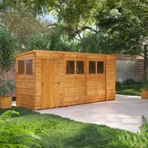 Power Sheds 14 x 4ft Pent Overlap Dip Treated Shed Price Comparisons | Compare The Build
