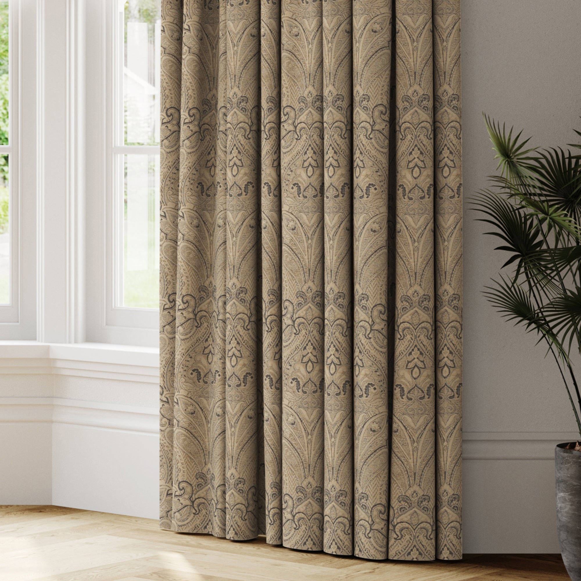Alexa Made to Measure Curtains Grey/Brown Price Comparisons | Compare The Build