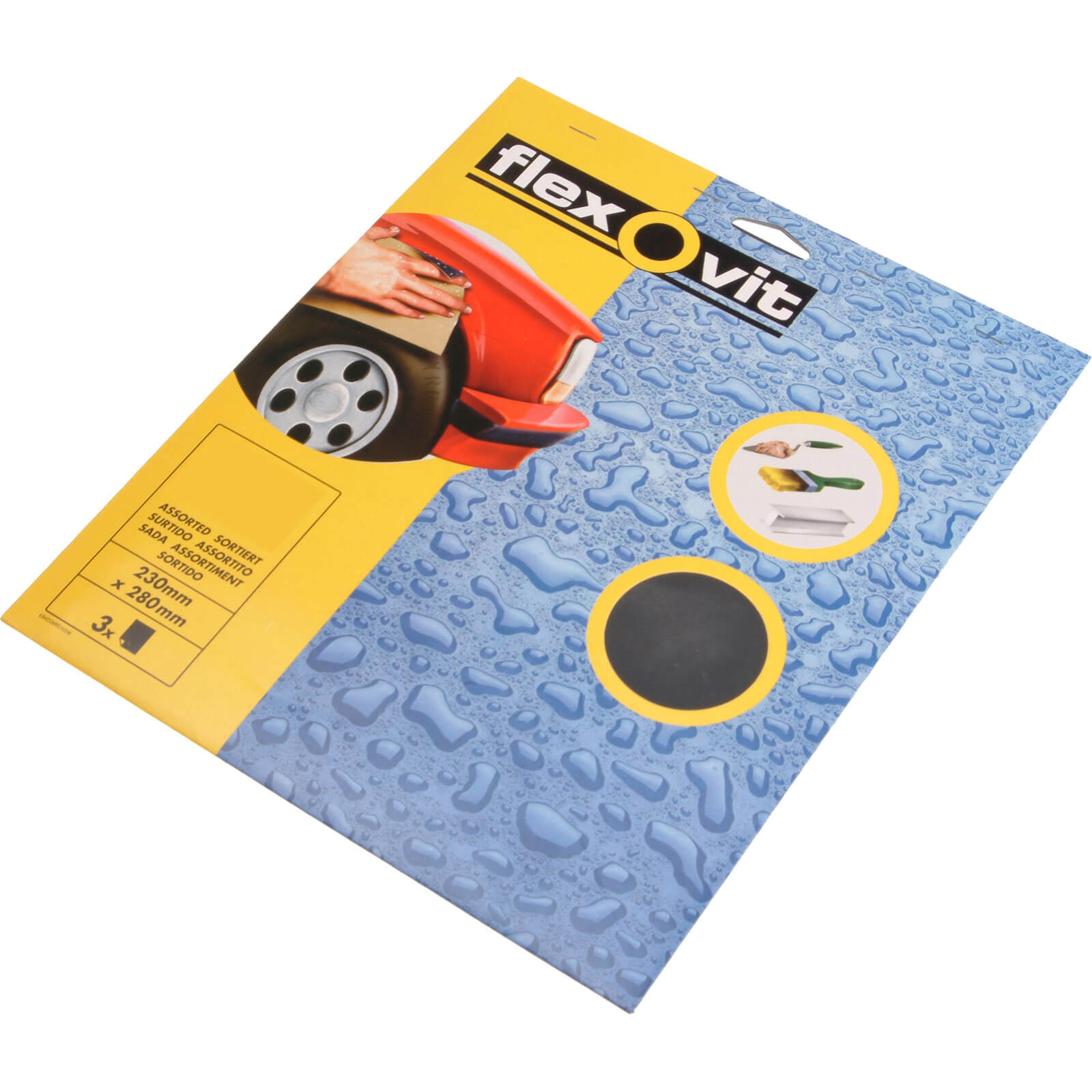 Flexovit Waterproof Sandpaper Assorted Grit Pack of 3 Price Comparisons | Compare The Build