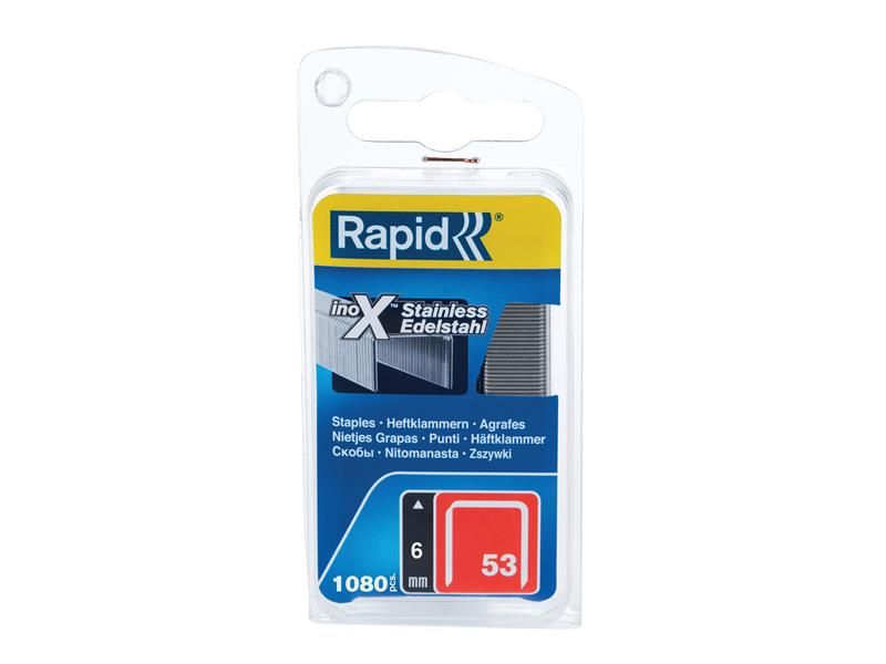 Rapid RPD40109509 53/6B 6mm Stainless Steel Fine Wire Staples (Box 1080) Price Comparisons | Compare The Build