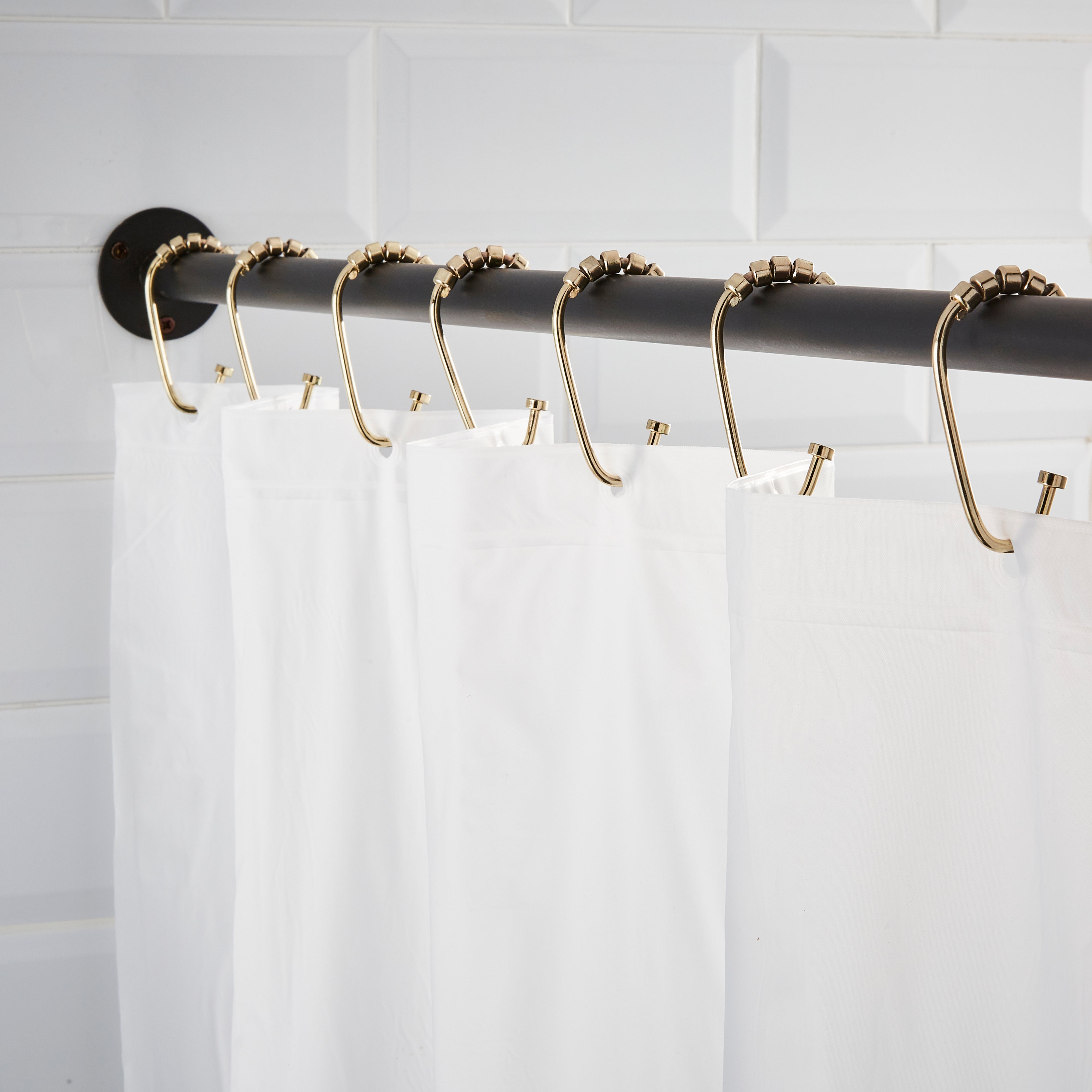 Pack of 12 Open Shower Curtain Rings Gold Price Comparisons | Compare The Build