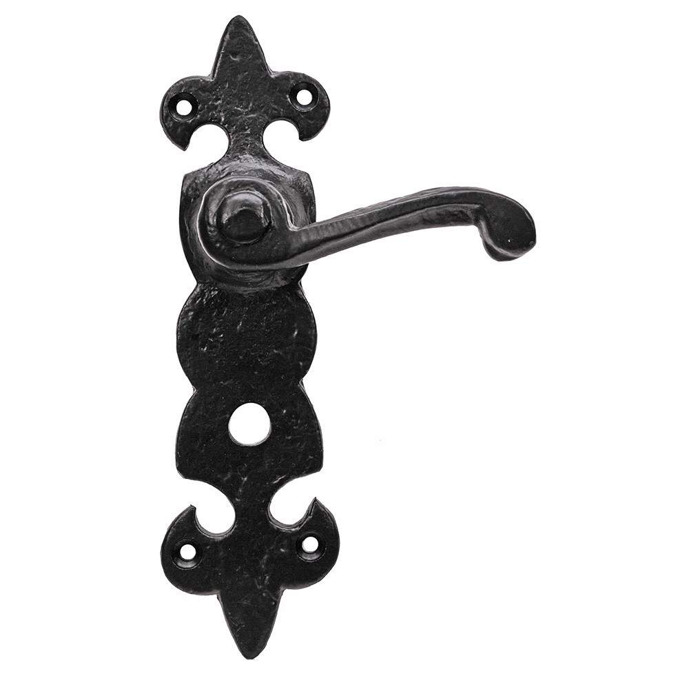 Eclipse Fleur-de-lys Black Antique Lever on Backplate Door Handle - Bathroom 47310 Price Comparisons | Compare The Build