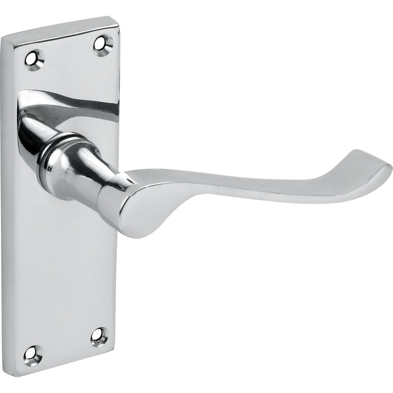 Hiatt Victorian Scroll Door Handles Short Latch Polished (Pair) in Silver Chrome Price Comparisons | Compare The Build