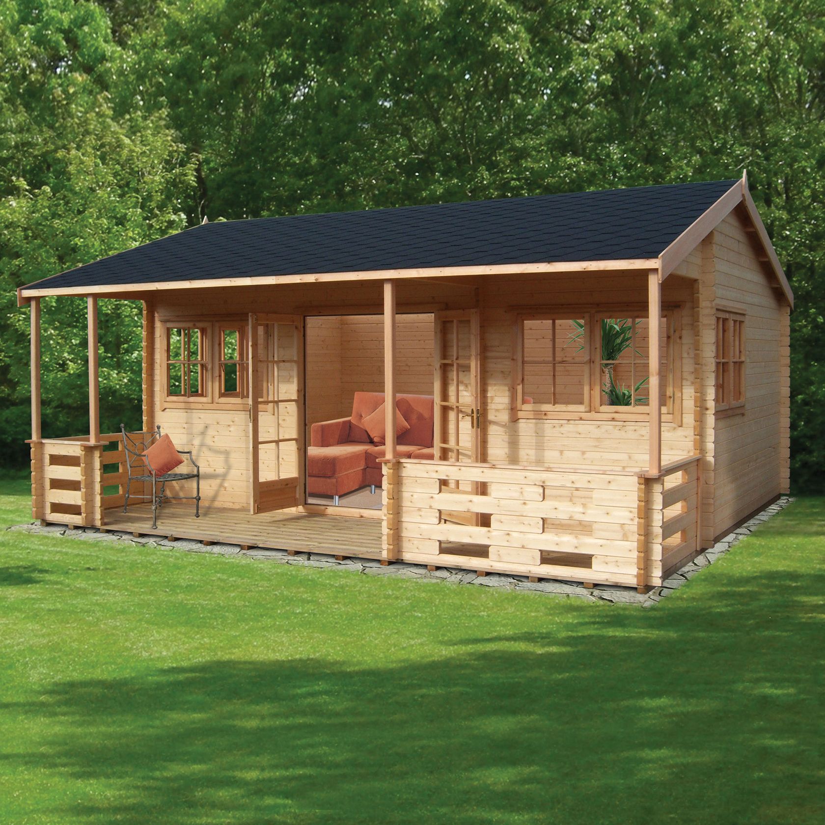 Shire Kingswood 18X20 Apex Tongue & Groove Wooden Cabin - Assembly Service Included Price Comparisons | Compare The Build