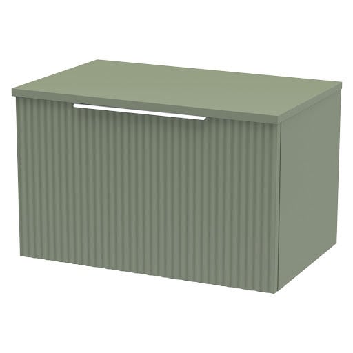 Regis Fluted Wall Hung Green Countertop Vanity Unit - 600mm Price Comparisons | Compare The Build