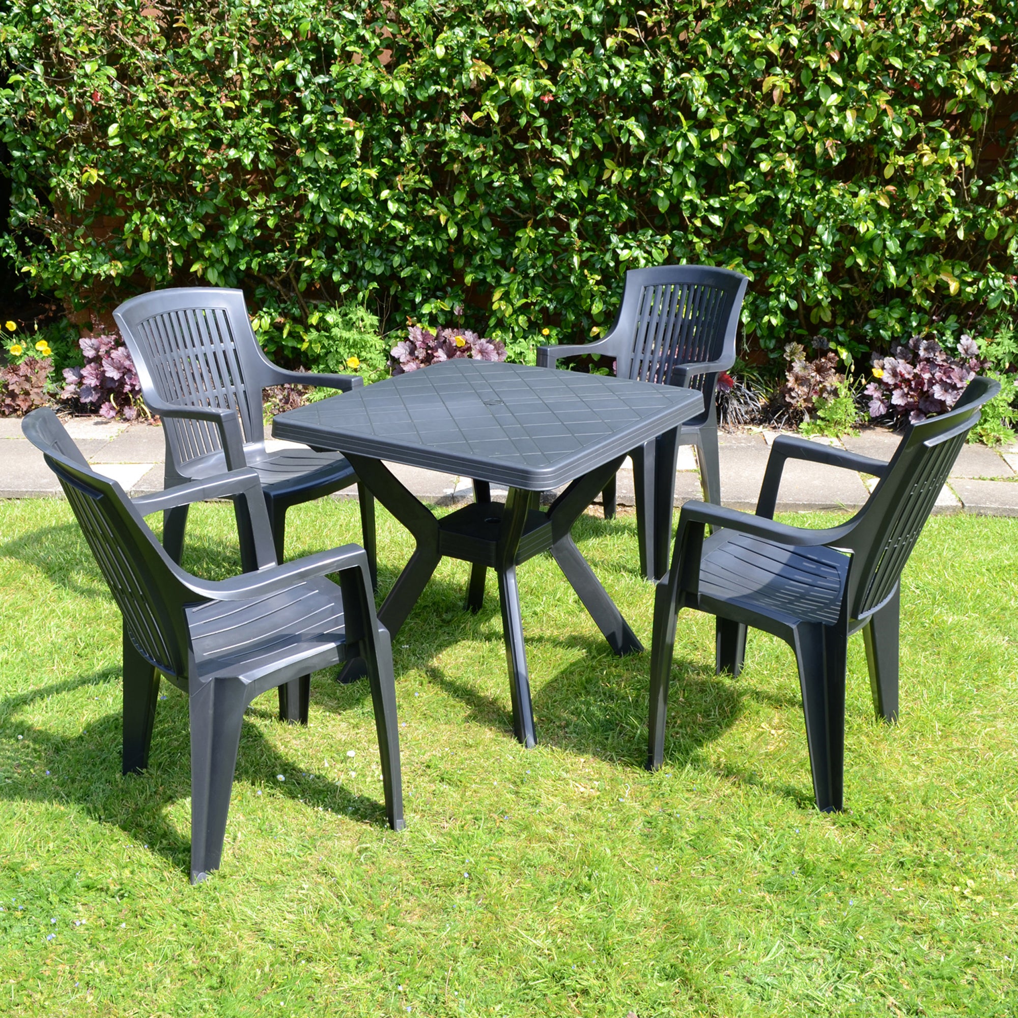 Trabella 4 Seater Seat Dining Set Grey Price Comparisons | Compare The Build