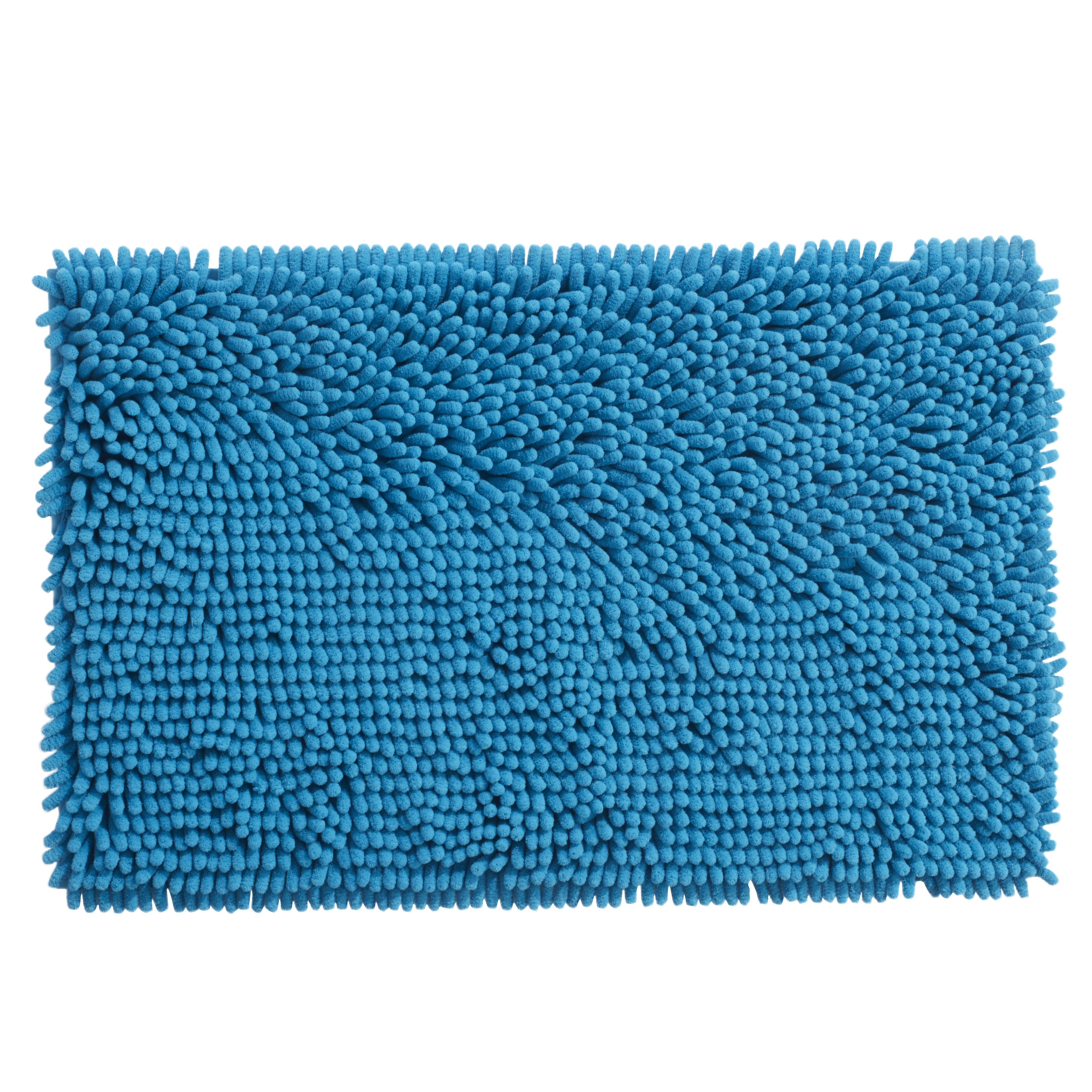 Cooke & Lewis Abava Blue Polyester Anti-Slip Bath Mat (L)800mm (W)500mm Price Comparisons | Compare The Build