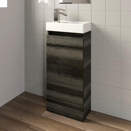 Artis Flat Pack Charcoal Grey Cloakroom Vanity Unit & Basin - 400mm Width Price Comparisons | Compare The Build