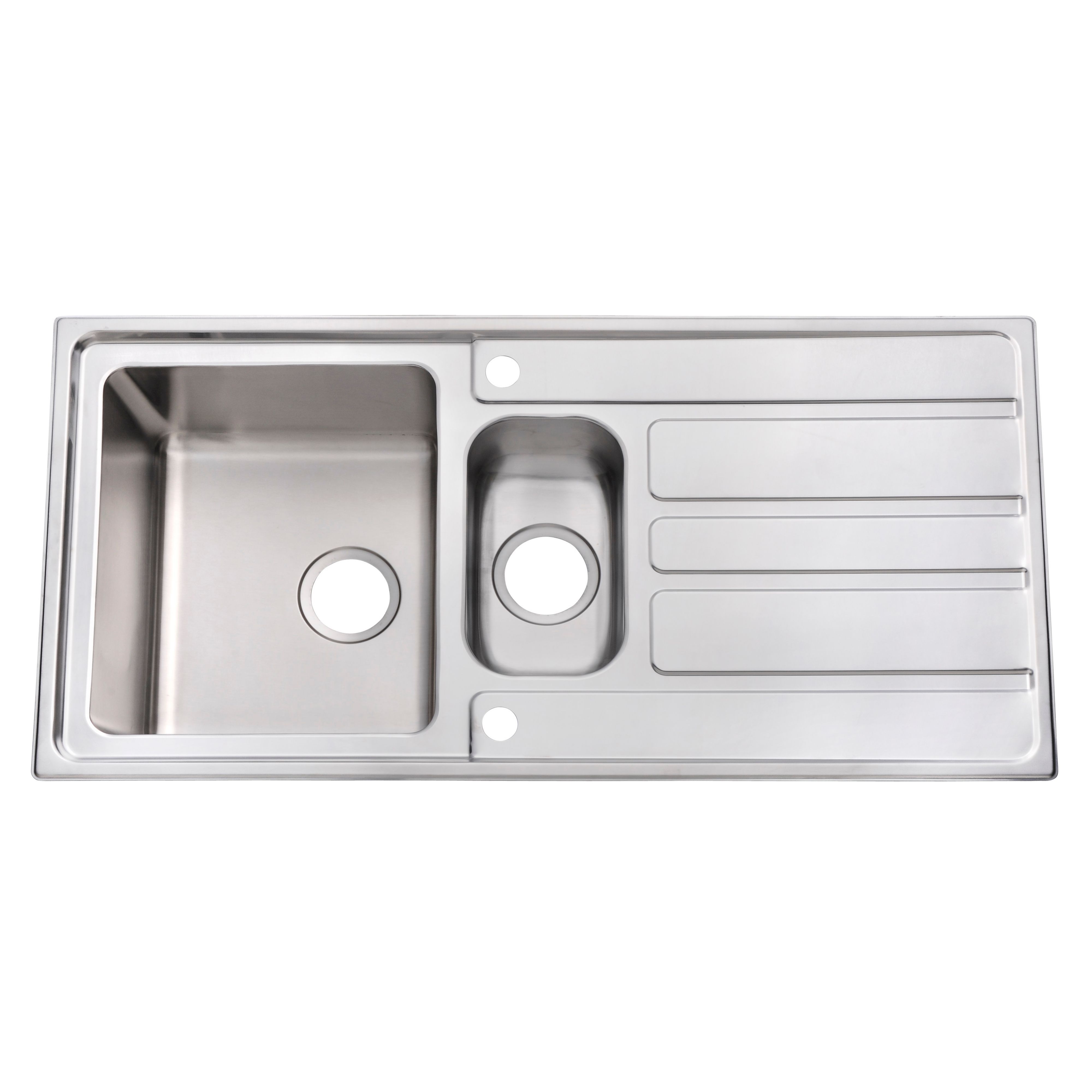 Cooke & Lewis Lunda 1.5 Bowl Satin Stainless Steel Sink With Reversible Drainer | Compare The Build