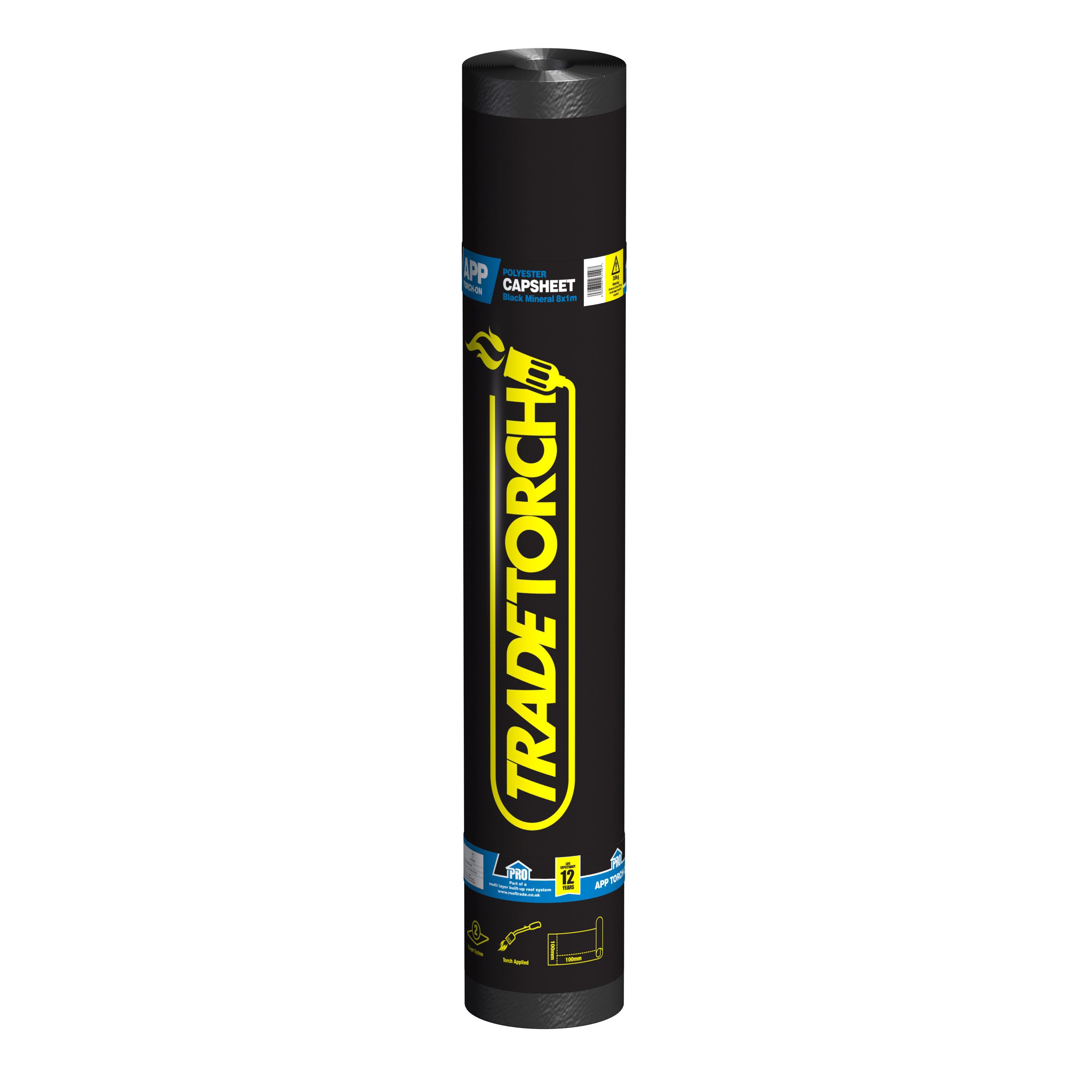 Roof pro Torch on Grey Roofing cap sheet felt, (L)8m (W)1m Price Comparisons | Compare The Build