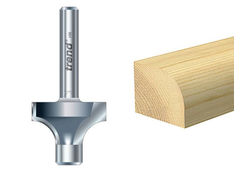 Trend TRE7E214TC 7E/2 x 1/4 TCT Pin Guided Round Over 6.3mm Radius Price Comparisons | Compare The Build