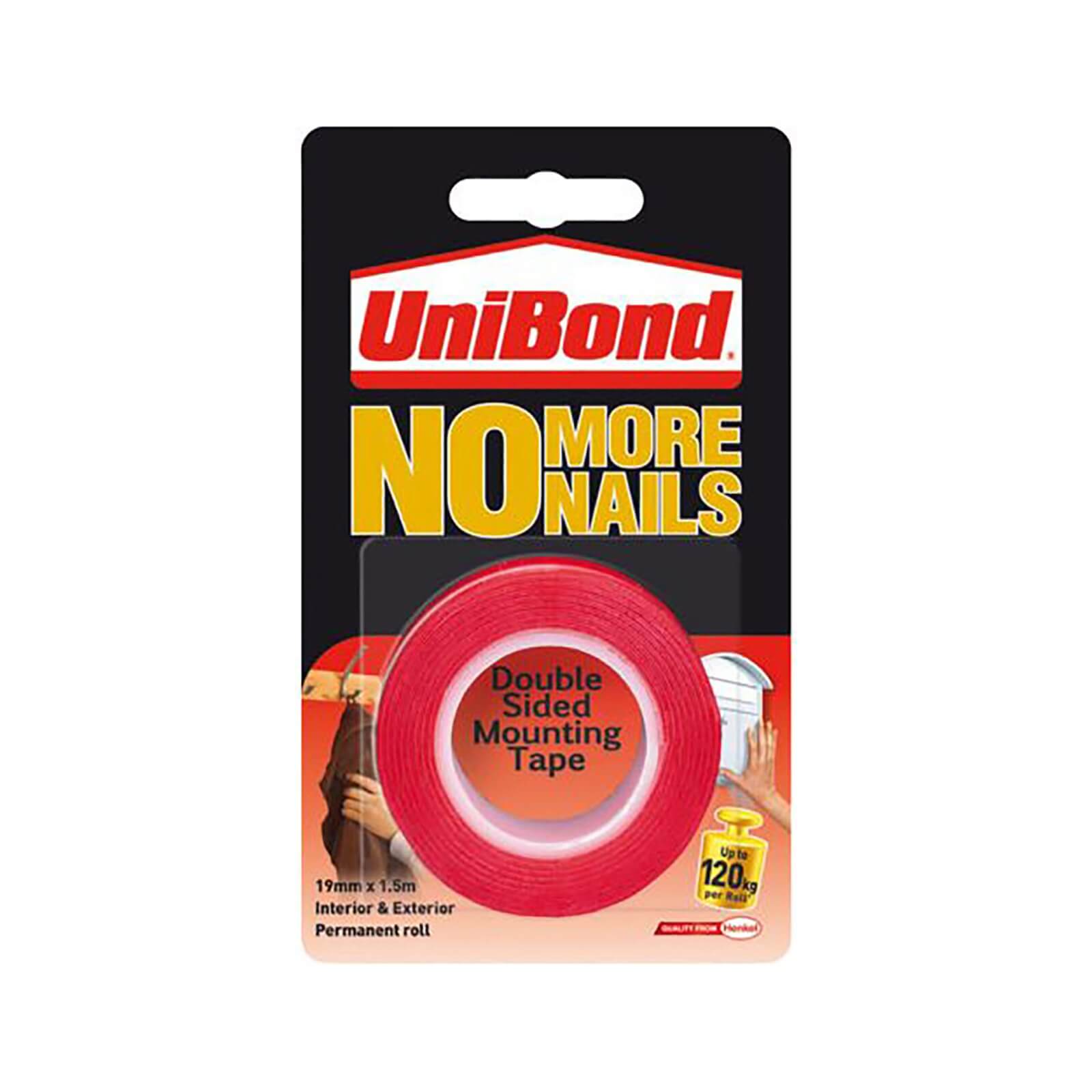 Unibond No More Nails Double Sided Mounting Tape Translucent - 19mm x 1.5m Price Comparisons | Compare The Build