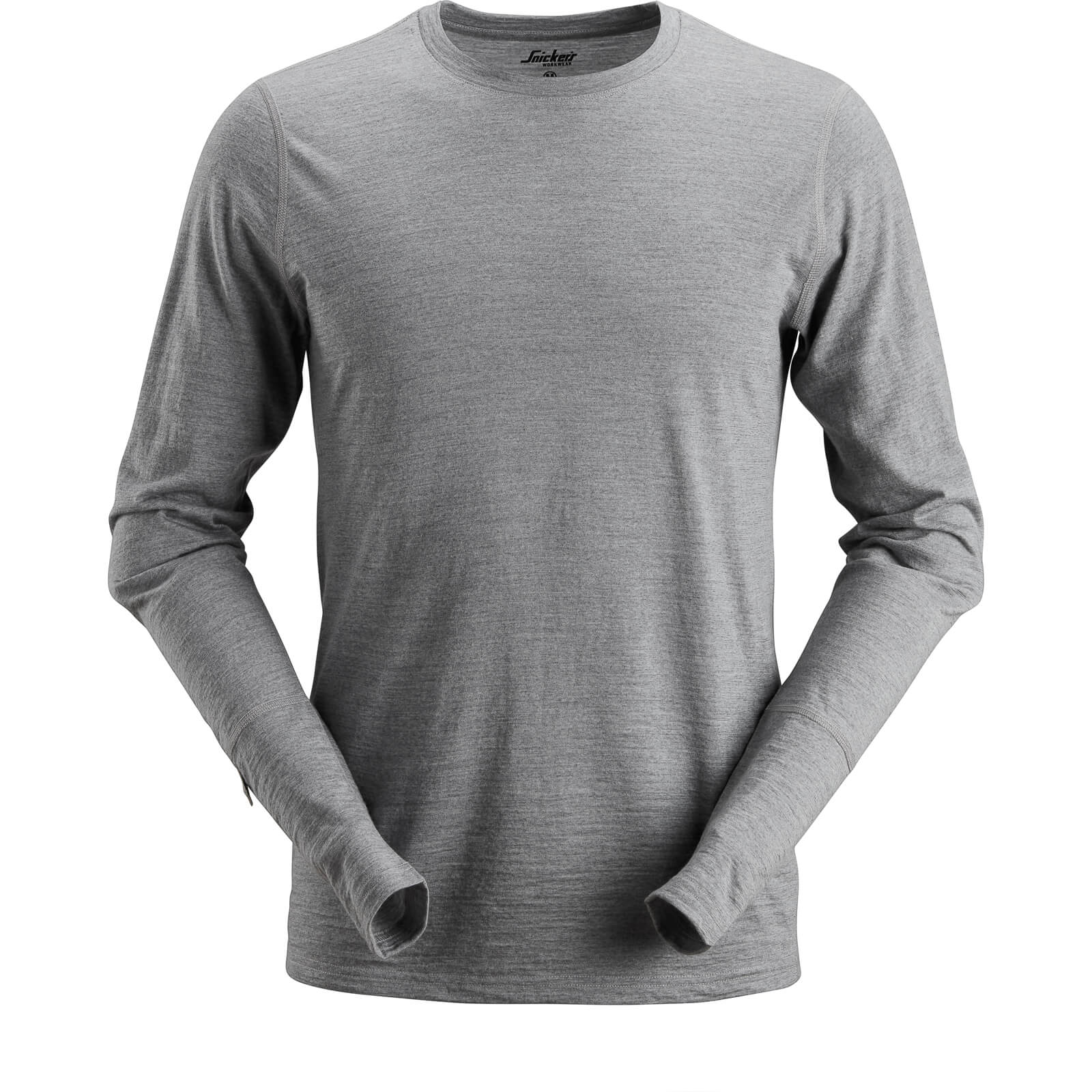 Snickers 2427 Mens AllroundWork Wool Long Sleeve T Shirt Grey M Price Comparisons | Compare The Build