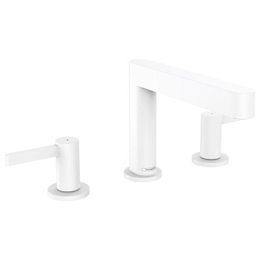 hansgrohe Finoris EcoSmart 3-hole Basin Mixer Tap 110 - Matt White Price Comparisons | Compare The Build