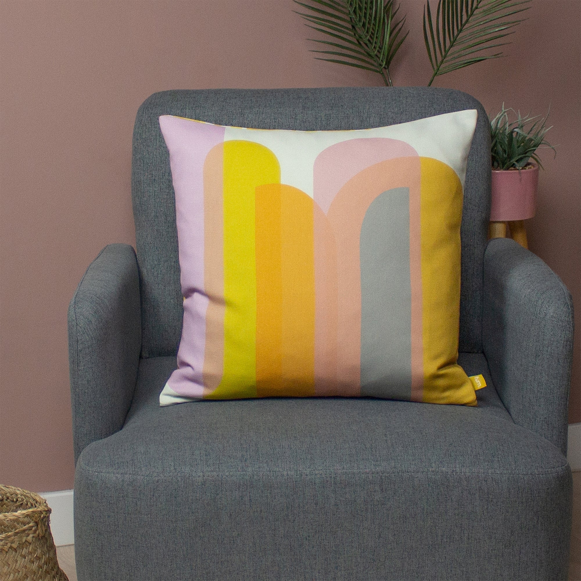 Cotton Multicoloured Cushion Yellow/Pink/White Price Comparisons | Compare The Build