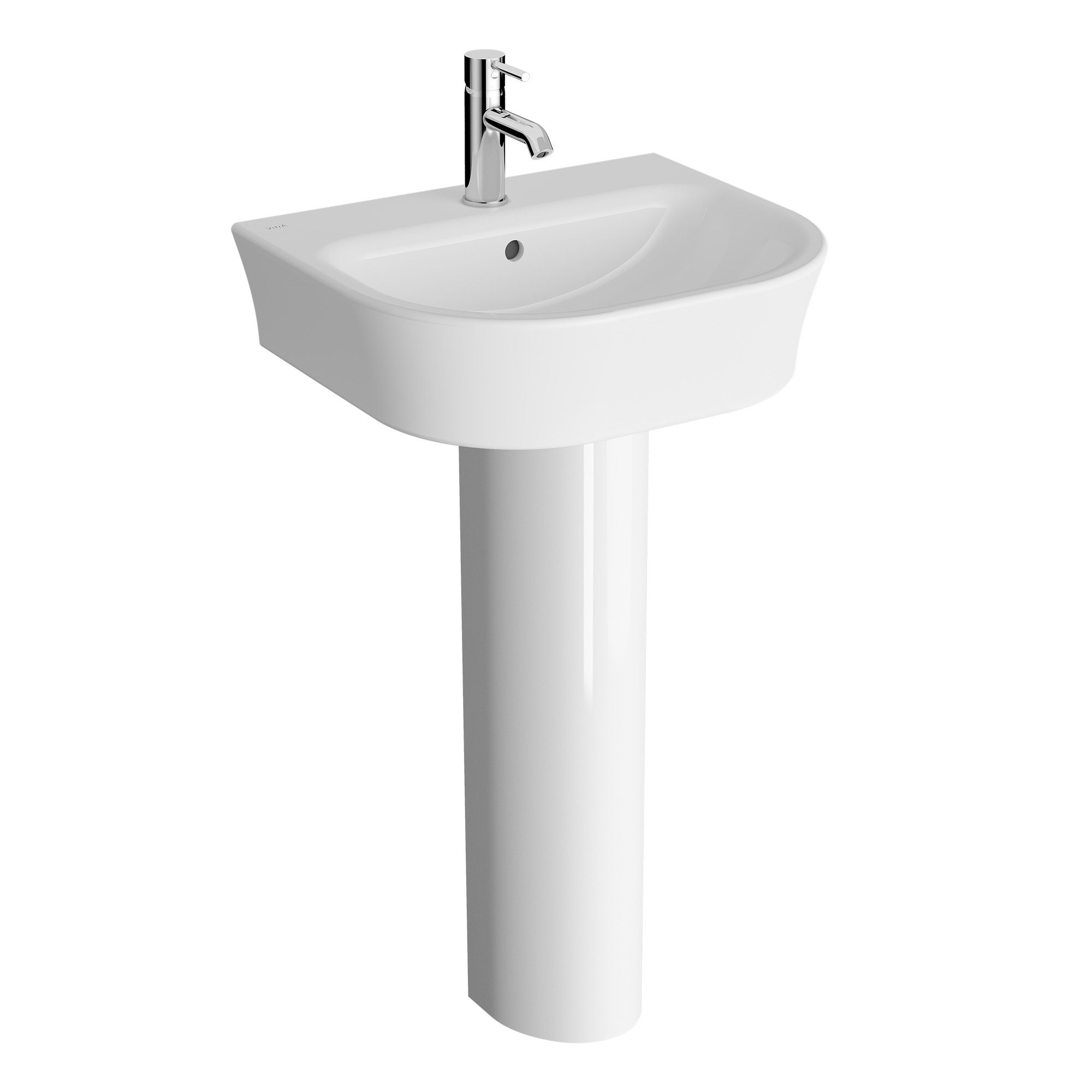 Vitra Koa White Full Pedestal Basin (W)55Cm | Compare The Build