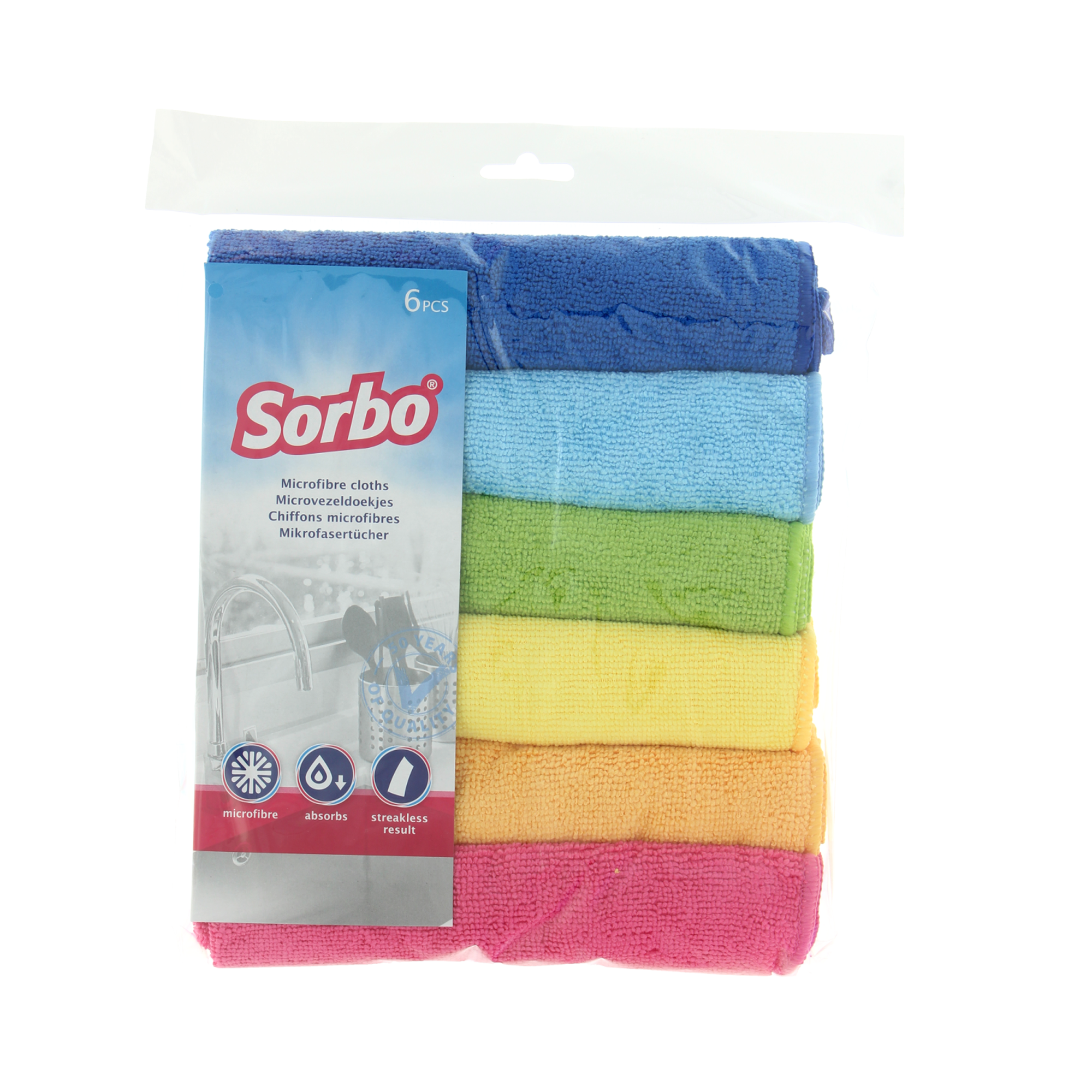 Sorbo 6 Microfibre Cloths Blue/Yellow/Green Price Comparisons | Compare The Build