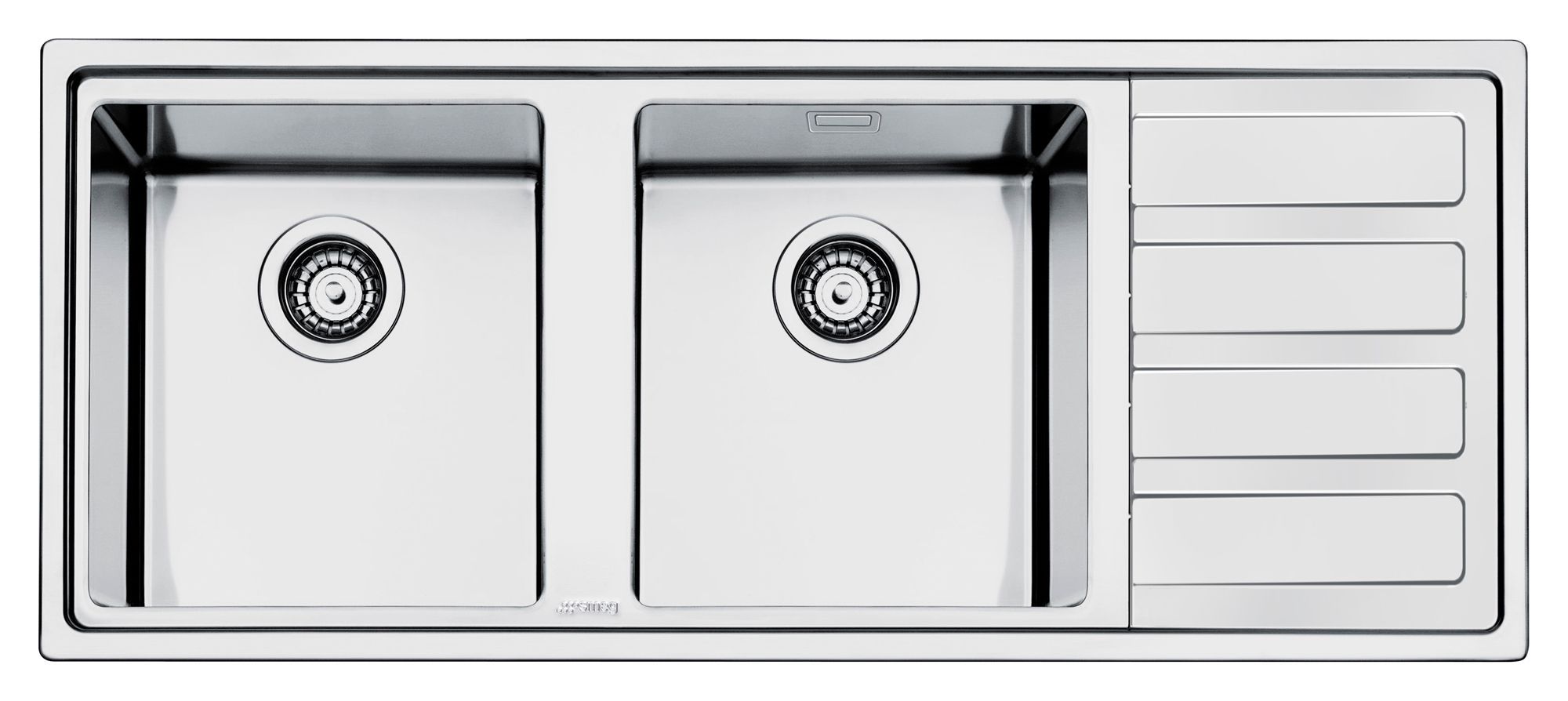 Smeg Mira 2 Bowl Polished Stainless Steel Sink & Rh Drainer Price Comparisons | Compare The Build