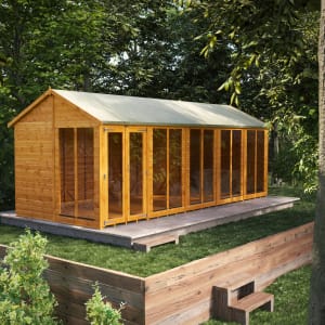 Power Sheds 20 x 8ft Apex Shiplap Dip Treated Summerhouse Price Comparisons | Compare The Build