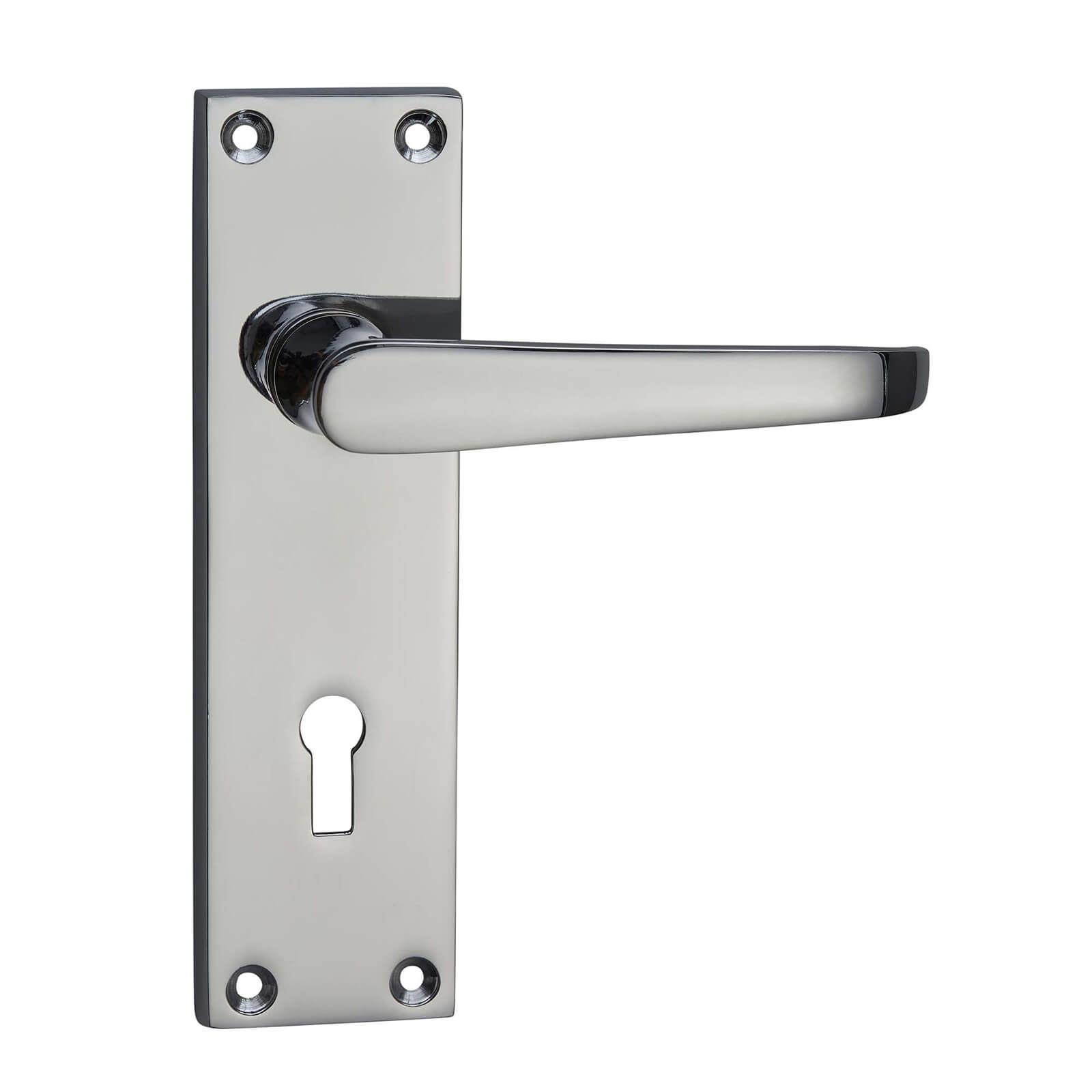 Homebuild Victorian Straight Long Backplate Lock Lever Set - Polished Chrome Price Comparisons | Compare The Build