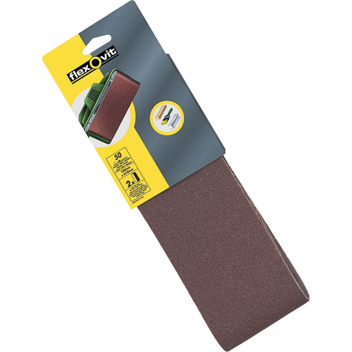 Flexovit Sanding Belts 100 x 610mm 50g Pack of 2 Price Comparisons | Compare The Build