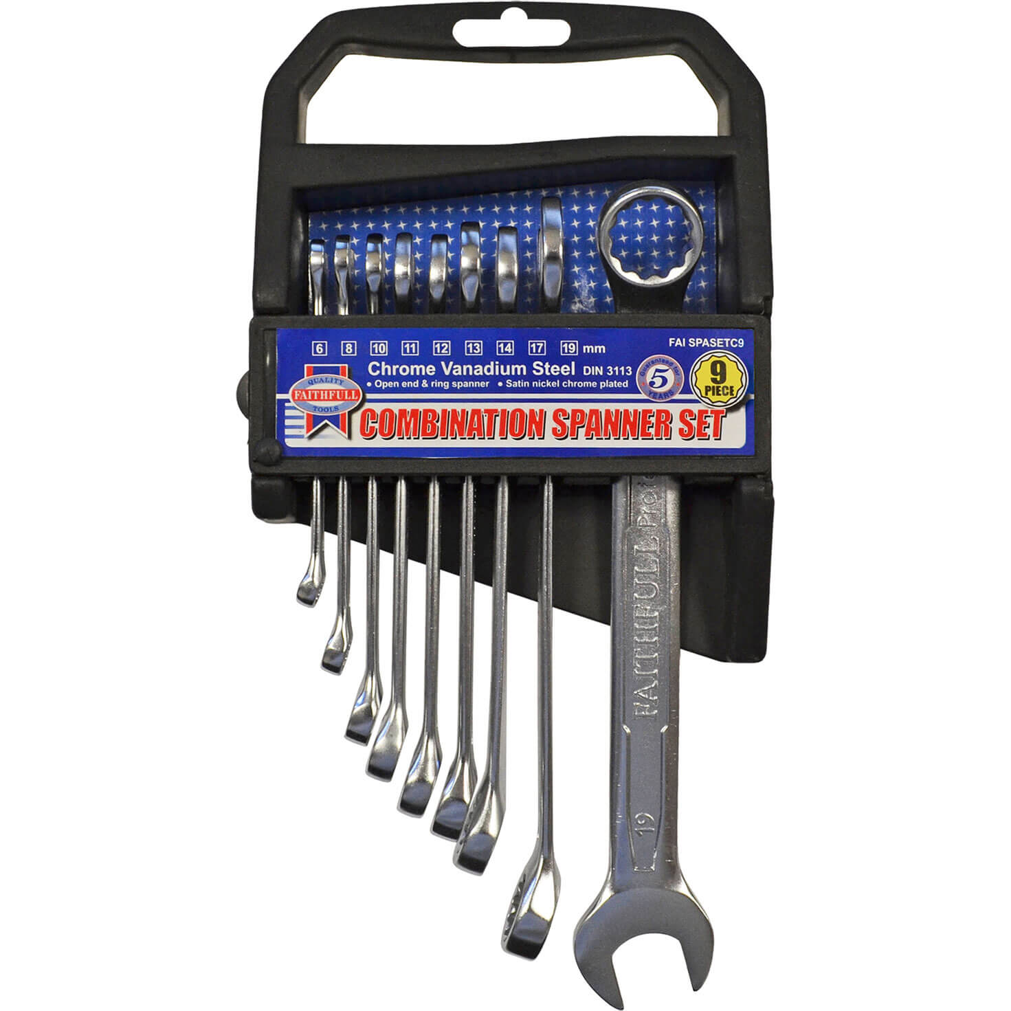 Faithfull 9 Piece Combination Spanner Set | Compare The Build